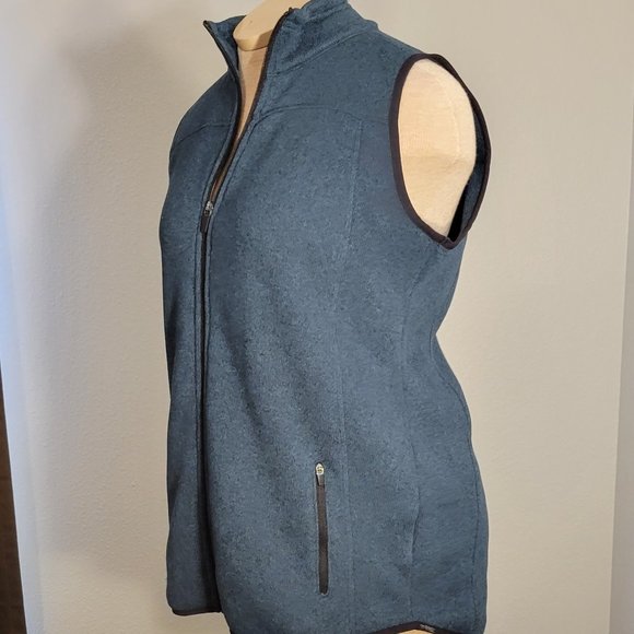 OLD NAVY ACTIVE GREEN SLEEVLESS WORKOUT ZIP UP SWEATER VEST-NWOT - Picture 5 of 9